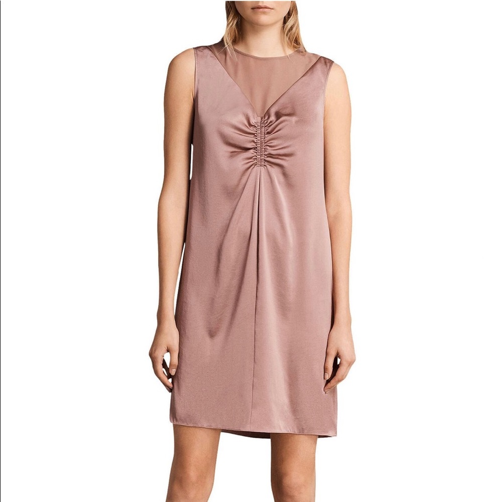 NWT AllSaints Nuri Dress Mauve Pink Size 2